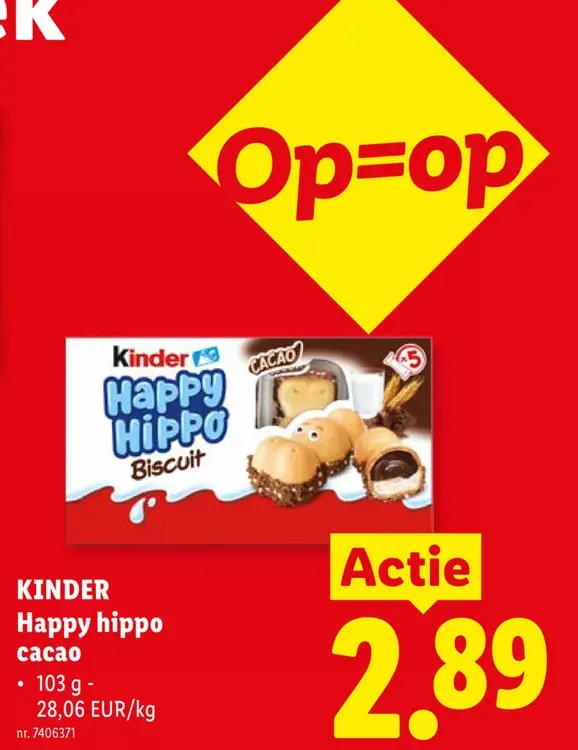 Promotie: Happy hippo cacao