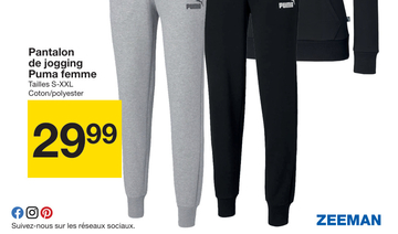 Offre: Pantalon de jogging Puma femme