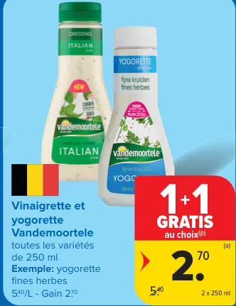 Offre: Vinaigrette et yogorette