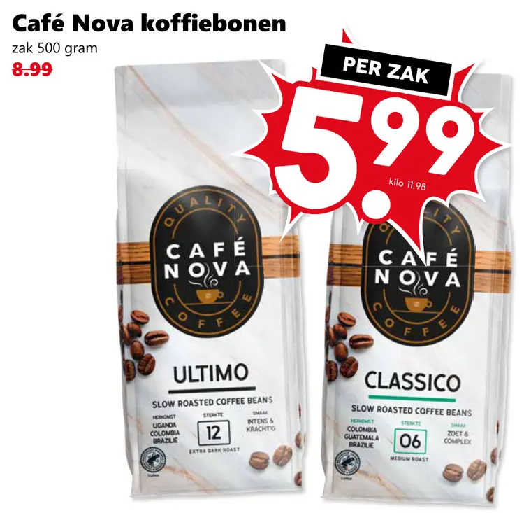 Aanbieding: Café Nova koffiebonen