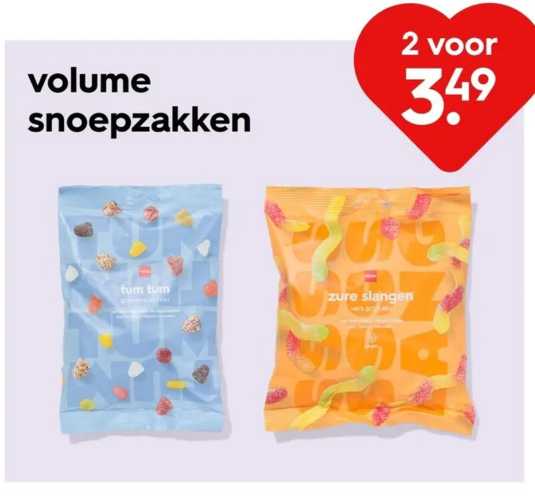 Aanbieding: volume snoepzakken