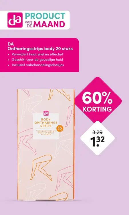 Aanbieding: Ontharingsstrips body 20 stuks