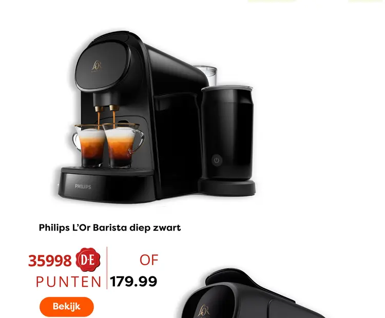 Aanbieding: Philips L'Or Barista diep zwart