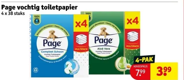 Aanbieding: vochtig toiletpapier