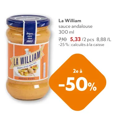 Offre: sauce andalouse