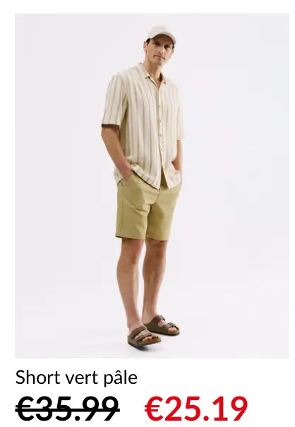 Offre: Short vert pâle