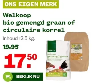 Aanbieding: Welkoop bio gemengd graan of circulaire korre