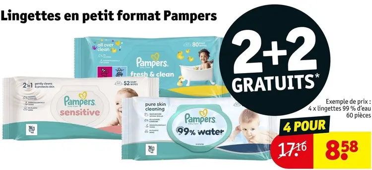 Offre: Lingettes en petit format