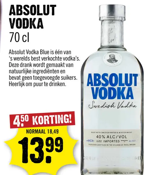 Aanbieding: Absolut vodka