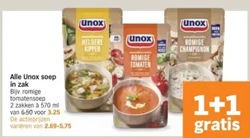 Aanbieding: Alle Unox soep in zak