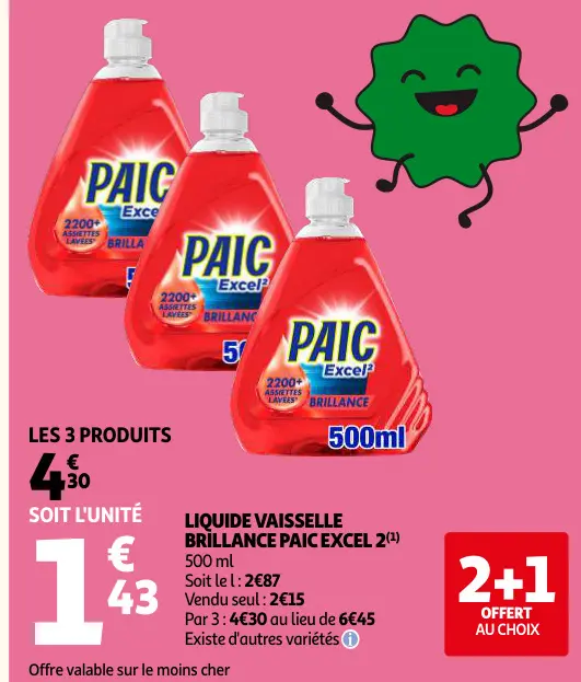 Offre: Liquide vaisselle brillance