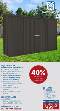 Offre: Armoire De Jardin Acier Ourthe L 225 X 78 X 195 Cm