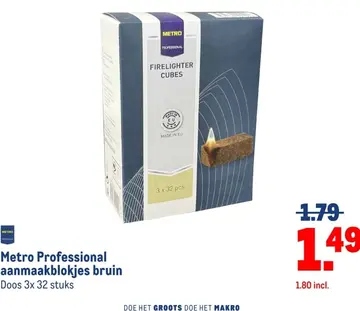 Aanbieding: Metro Professional aanmaakblokjes