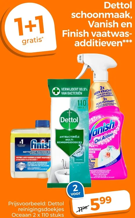 Aanbieding: Dettol reinigingsdoekjes Oceaan