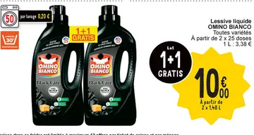 Offre: Lessive liquide OMINO BIANCO