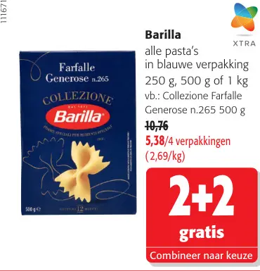 Promotie: pasta's