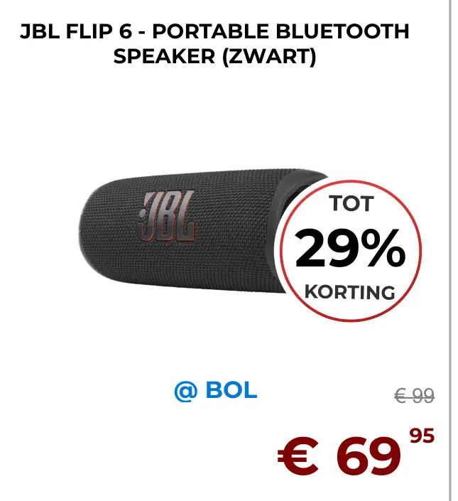 Aanbieding: Flip 6 - portable bluetooth speaker