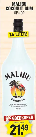 Aanbieding: Malibu coconut rum