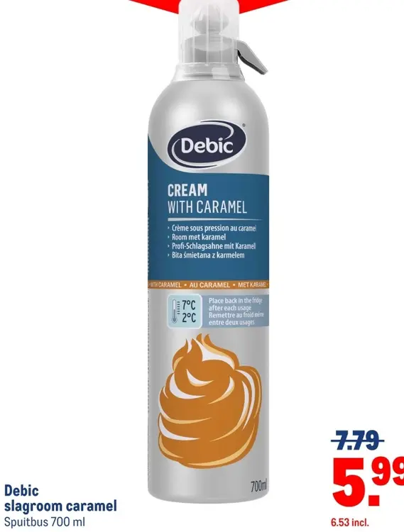 Aanbieding: slagroom caramel