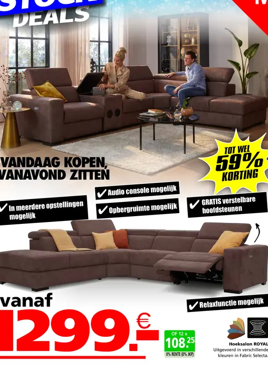 Promotie: Hoeksalon ROYAL