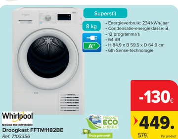 Aanbieding: Droogkast FFTM1182BE