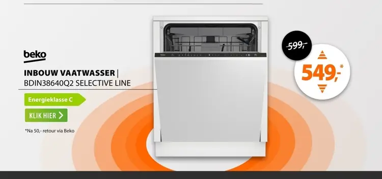 Aanbieding: Inbouw vaatwasser bdin38640q2 selective line