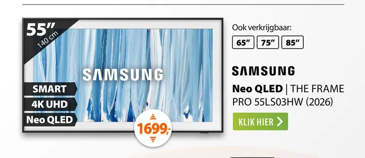 Aanbieding: Samsung The Frame Pro 55LS03HW (2026)