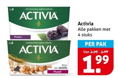 Aanbieding: Activia alle pakken met 4 stuks