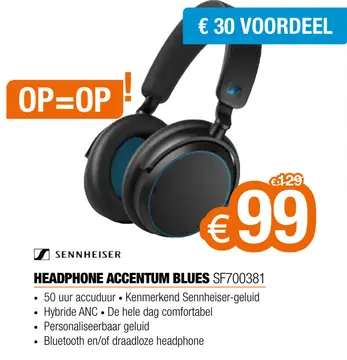 Aanbieding: Headphone accentum blues sf700381