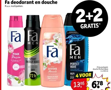 Aanbieding: Fa deodorant en douche
