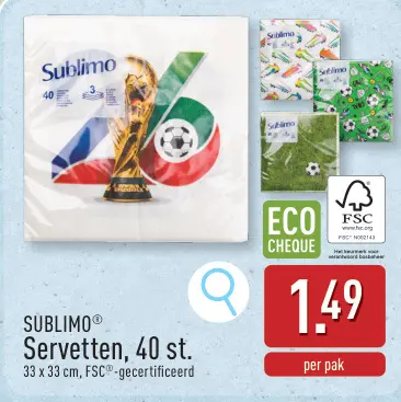 Promotie: Servetten
