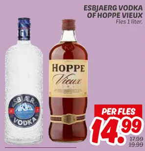Aanbieding: Esbjaerg vodka of Hoppe Vieux