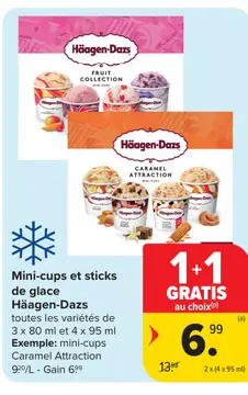 Offre: Mini-cups et sticks de glace