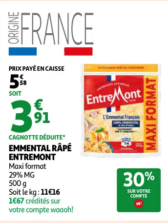 Offre: Emmental râpé