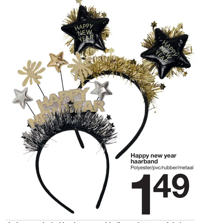 Promotie: Happy new year haarband