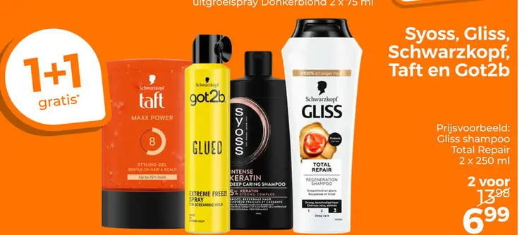 Aanbieding: Syoss, Gliss, Schwarzkopf, Taft en Got2b