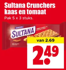 Aanbieding: Crunchers kaas en tomaat