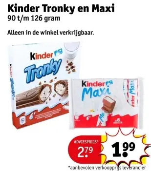 Aanbieding: Kinder Tronky en Maxi