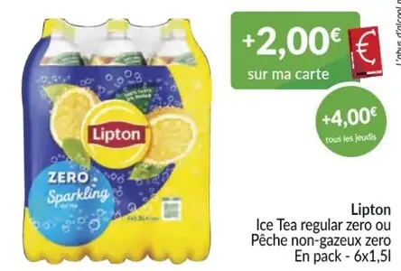 Offre: Ice Tea regular zero ou Pêche non-gazeux zero