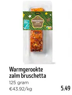 Aanbieding: Warmgerookte zalm bruschetta