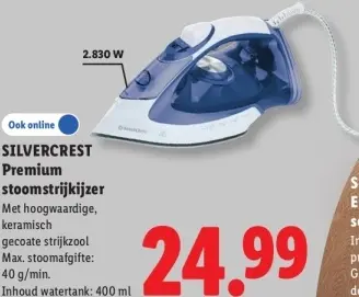Aanbieding: Premium stoomstrijkijzer