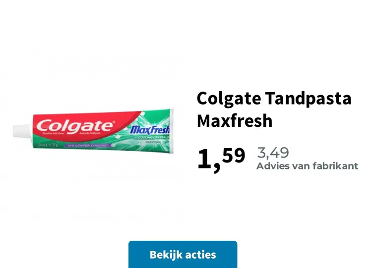 Promotie: Colgate Tandpasta Maxfresh