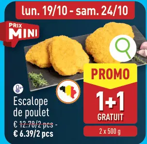 Offre: Escalope de poulet