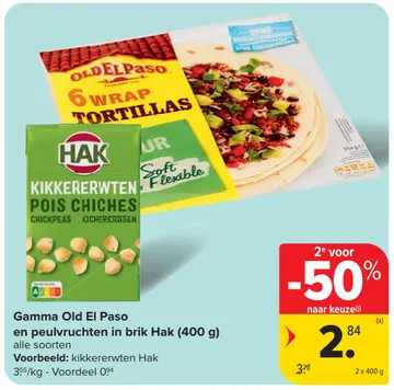 Aanbieding: Gamma Old El Paso en peulvruchten in brik Hak