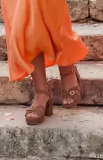 Aanbieding: Toble Suede Sandalen taupe