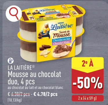 Offre: Mousse au chocolat duo
