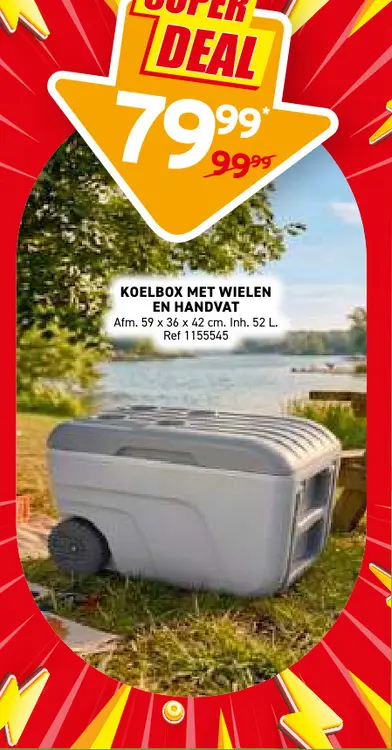 Promotie: Koelbox met wielen en handvat