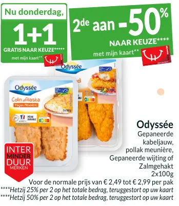 Promotie: Gepaneerde kabeljauw, pollak meunière, Gepane