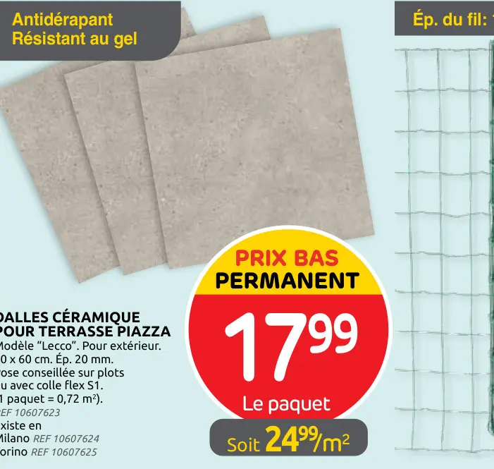 Offre: Dalles céramique pour terrasse Piazza