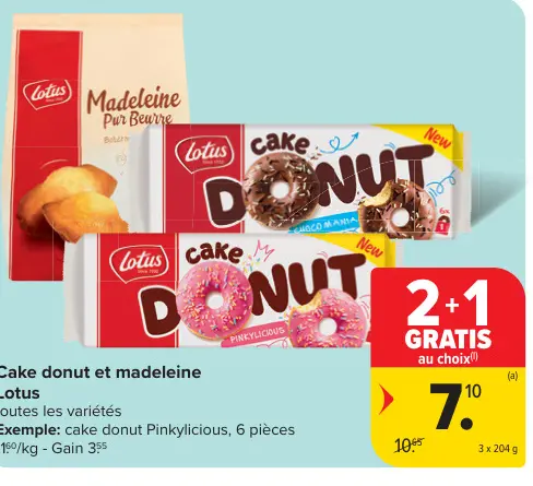Offre: Cake donut et madeleine